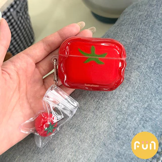 INS จี้มะเขือเทศชุดหูฟังไร้สายบลูทูธสําหรับ Airpods 1 2 Airpod Pro Pro2 Air Pods 3 4 IMD ป้องกันฝุ่นหูฟัง Protector ปลอก