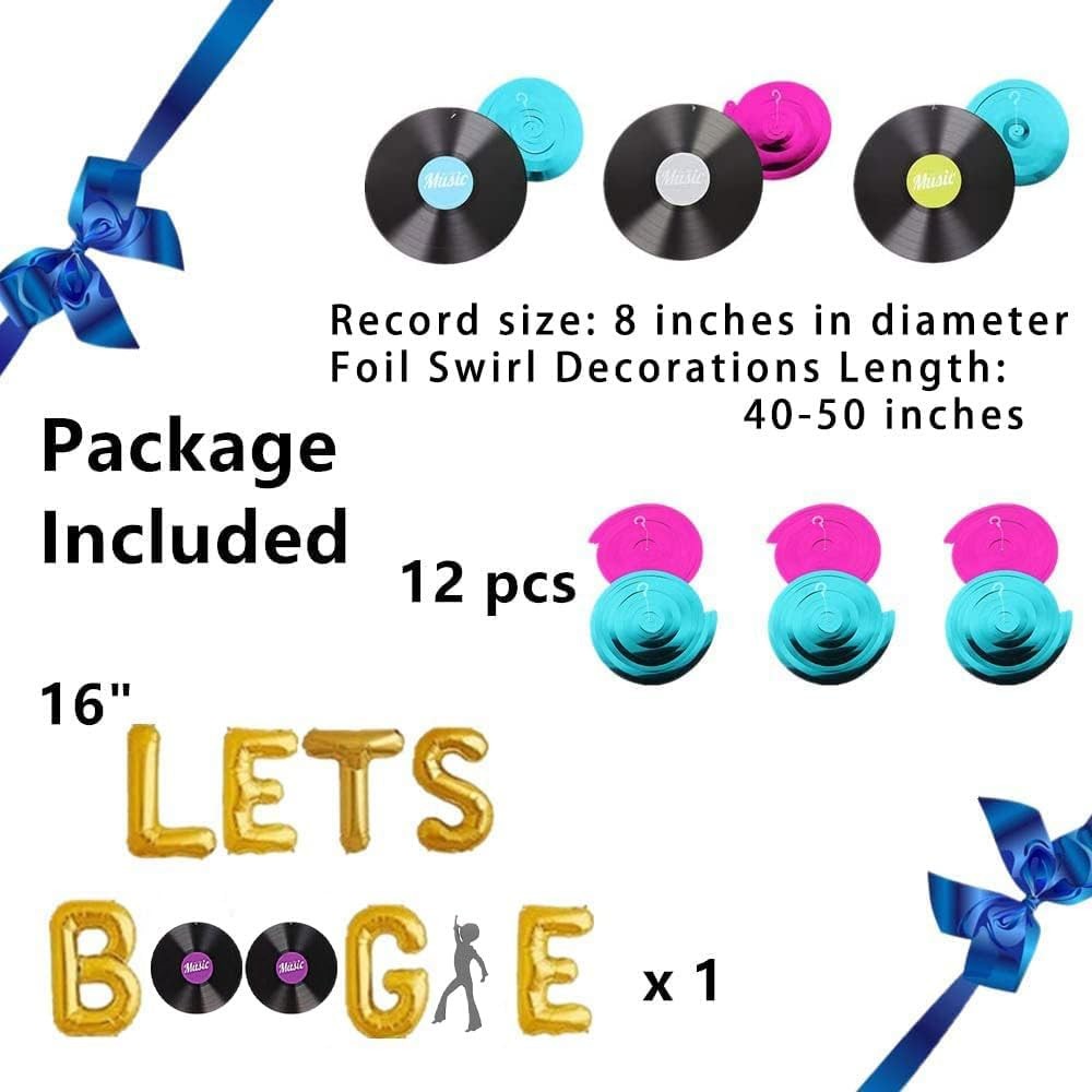 LaVenty disco Banner Disco Party ตกแต่ง 70S Disco Party Supplies 1980s Party ตกแต่ง KBS5