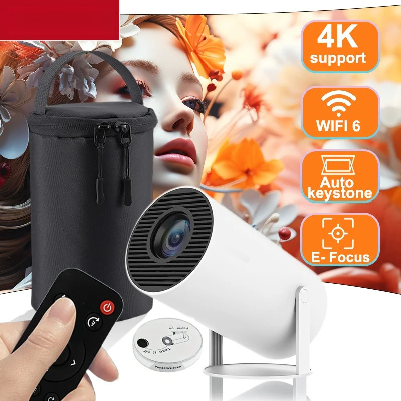 HY300 Plusโปรเจคเตอร์Android 4K 1280*720P Dual Wifi 300ANSIวิดีโอ Cinemaกลางแจ้งแบบพกพาHome hd led H