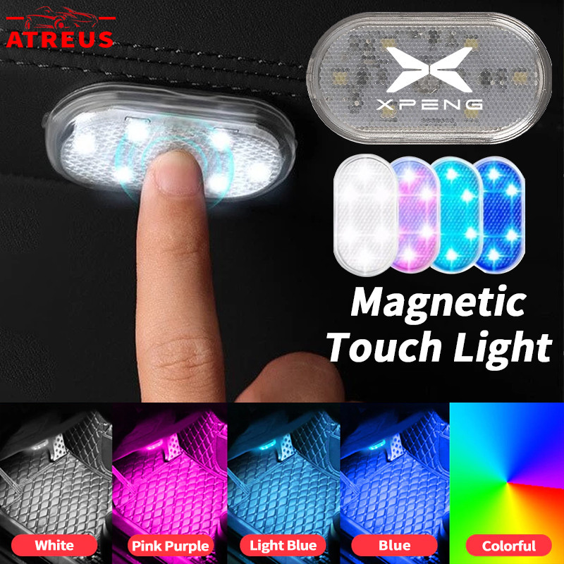 Xpeng G6 Xpeng X9 ไฟ LED ภายใน รถยนต์ สวิทช์แบบสัมผัส โคมไฟ LED ไร้สาย ภายในรถยนต์ ไฟอ่านหนังสือ ชาร์จ USB ไฟกลางคืน