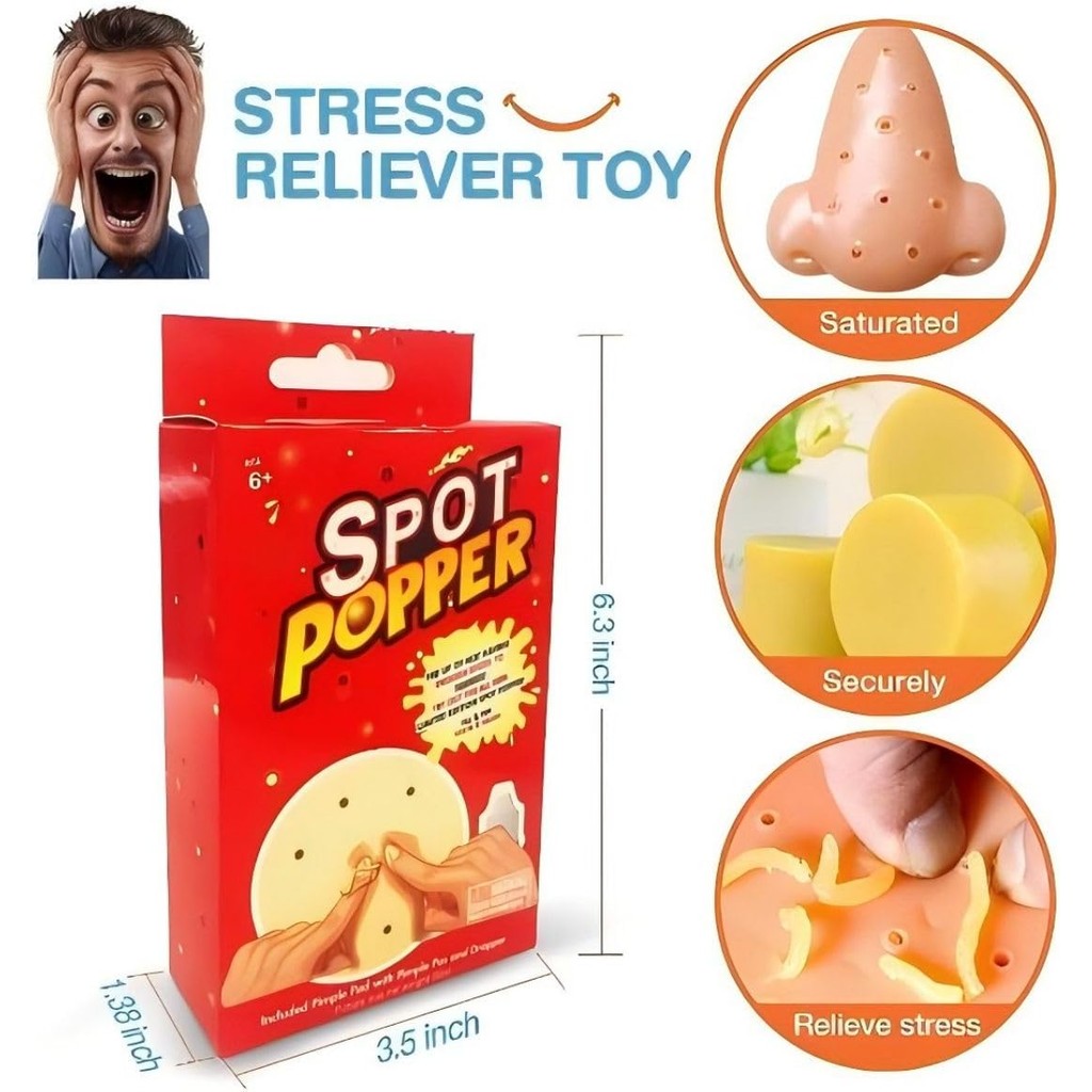Pimple Pimple Popper Fidget Toy - เกม Pimple สําหรับเล่นคลายเครียด - Pop It Pal.(a Set of) ZWG7