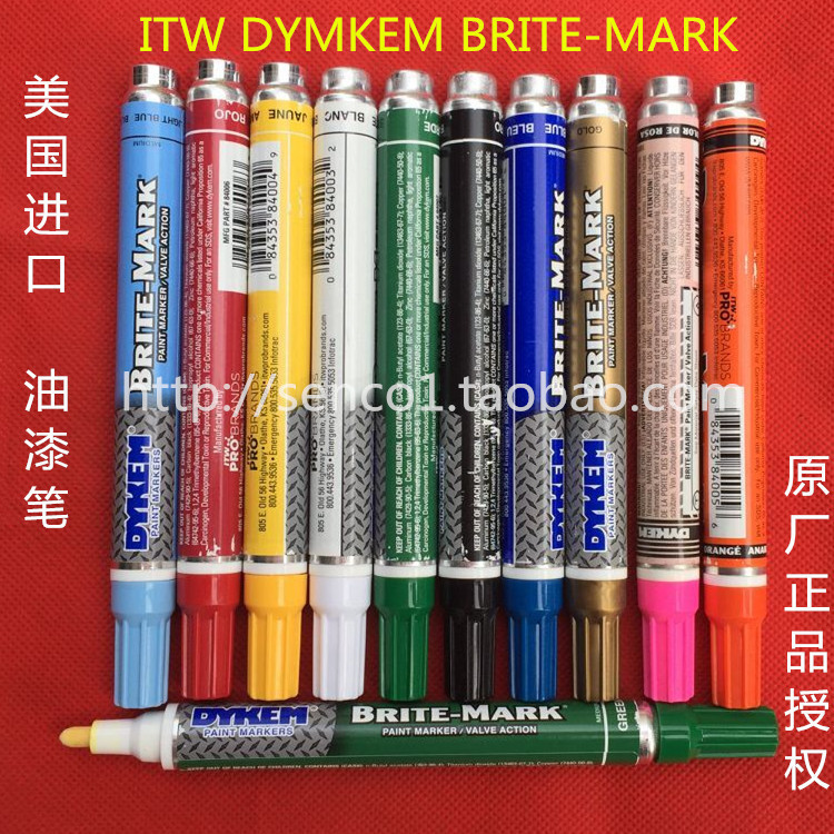American DYKEM Brite-Mrk Valve Marker Paint Marker Oily Car Screw Marker สินค้าแท้