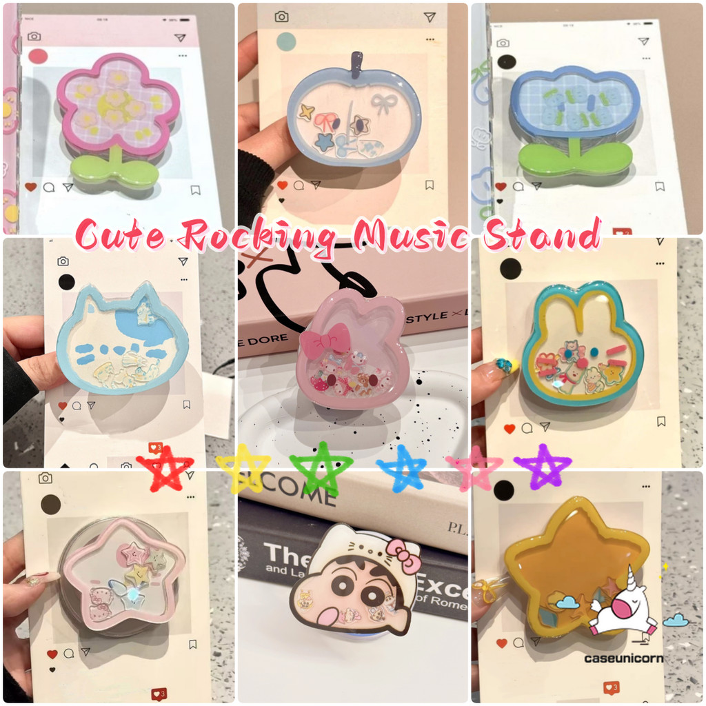 Crayon Shin-chan Melody Apple Rabbit Star Flower Tulip Phone Case Holder Funny Airbag Phone Holder C