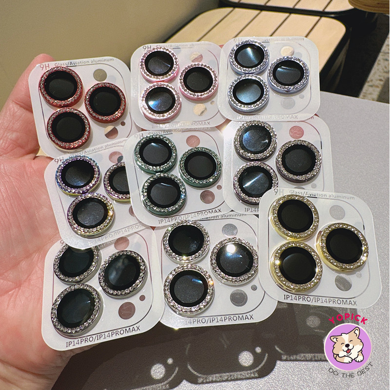 เลนส์กล้องฟิล์มสําหรับ iPhone 16 PRO MAX 15 14 13 12 11 PRO MAX 16 Plus เพชรโปร่งใสเลนส์ป้องกันหน้าจอ 12 13 PRO ฝาครอบเลนส์