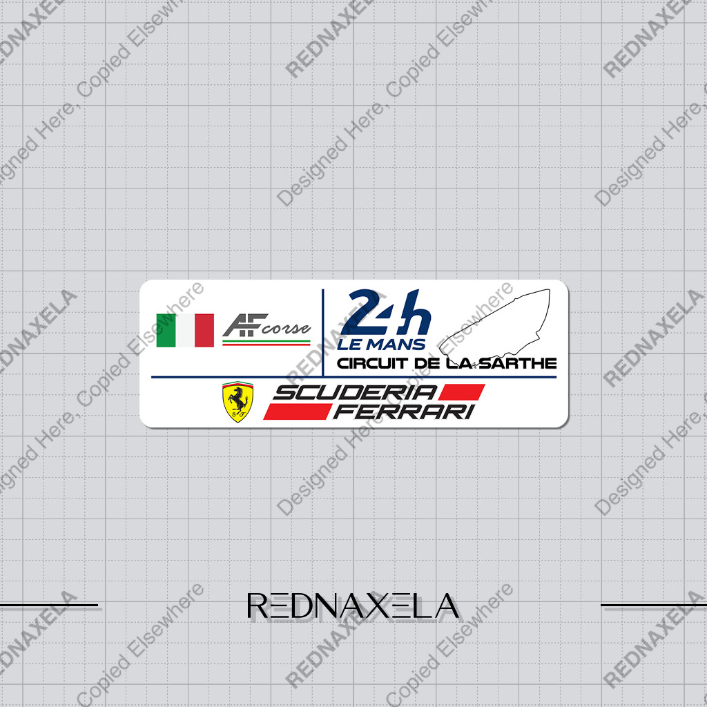 Ferrari AF Corse FIA WEC สติ๊กเกอร์กันน้ําคุณภาพสูงกลางแจ้งสติ๊กเกอร์ไวนิล