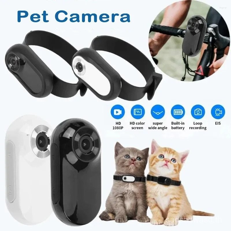 เครื่องบันทึกสัตว์เลี้ยง Thumb Pet Camera HD Cat & Dog View Camera Collar Pet Camera