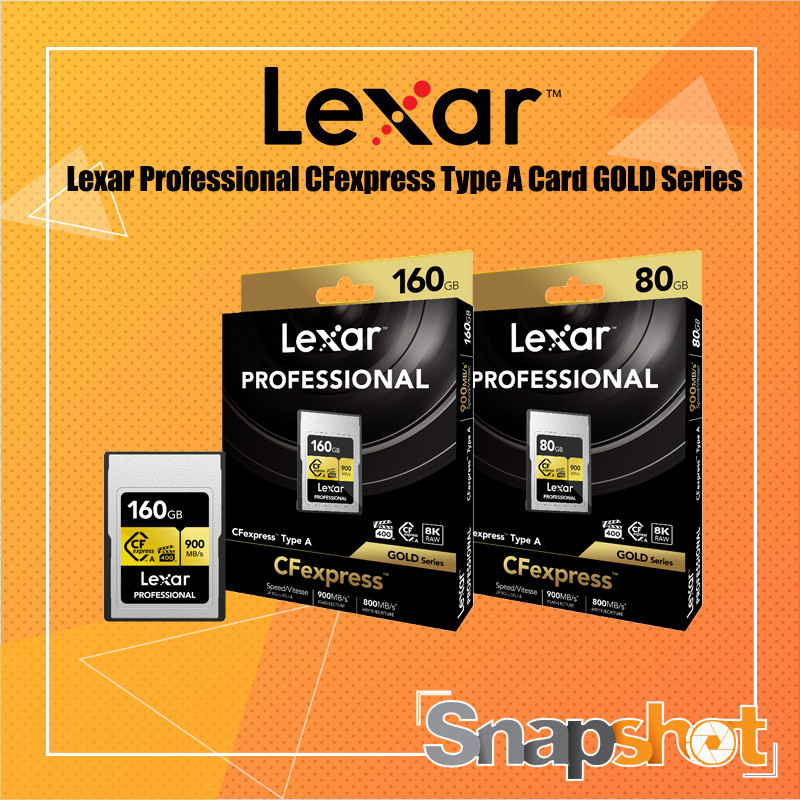 Lexar Professional CFexpress Type A Card GOLD Series ไทยการรับประกันสําหรับกล้อง Sony 160GB 80GB