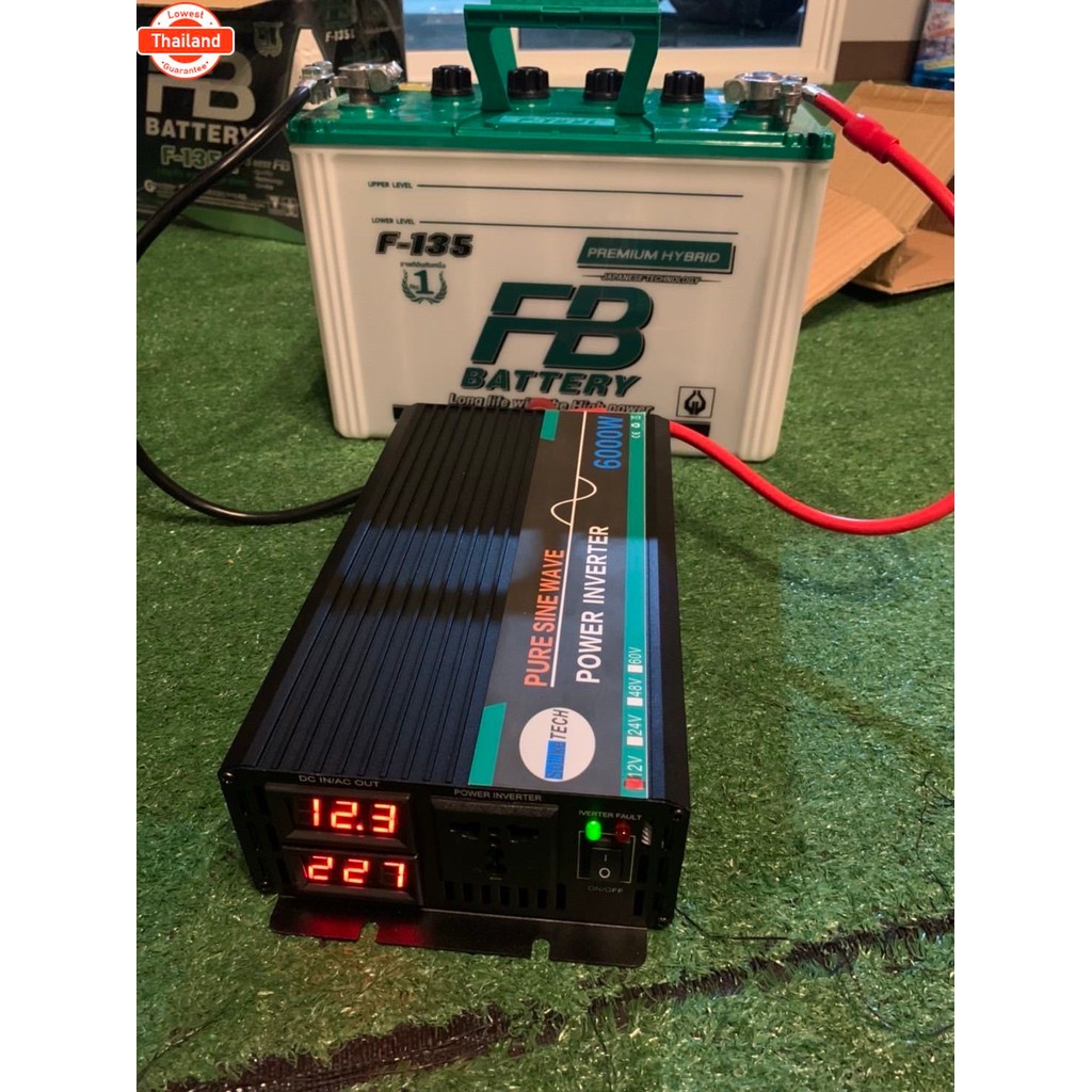 อินเวอร์เตอร์ 8000W 6000W 5000W 4000W 3000W เครื่องแปลงไฟ Automotive inverter DC 12V/24V to AC 220Vห