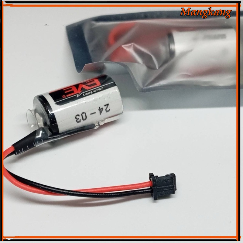 ของใหม่! ER14250 1/2AA ยี่ห้อ EVE 3.6V 1200mAh (แท้) แบตเตอรี่ ลิเธียม ER14250 รุ่นมีสายอุตสาหกรรม P