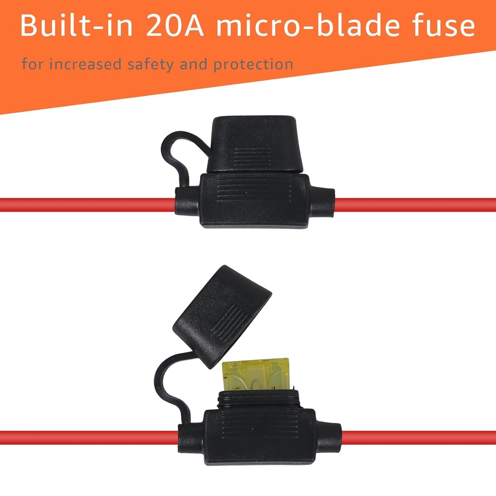 (2 แพ็ค) ใช้งานร่วมกับ NOCO GC002 X-Connect Battery Harness M6 (1/4 นิ้ว) XL Hole Terminal Connector