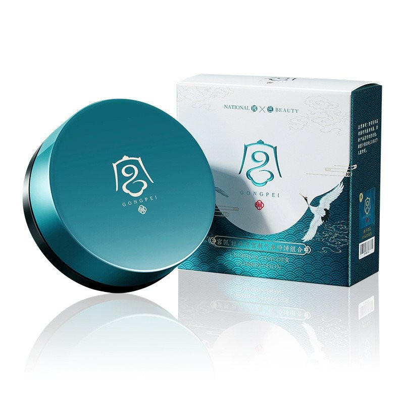 Gong Pei Peony Flower Snow Gel Cushion Powder ผสมบริการธรรมชาติคอนซีลเลอร์ Hold แต่งหน้า Fix Brighte