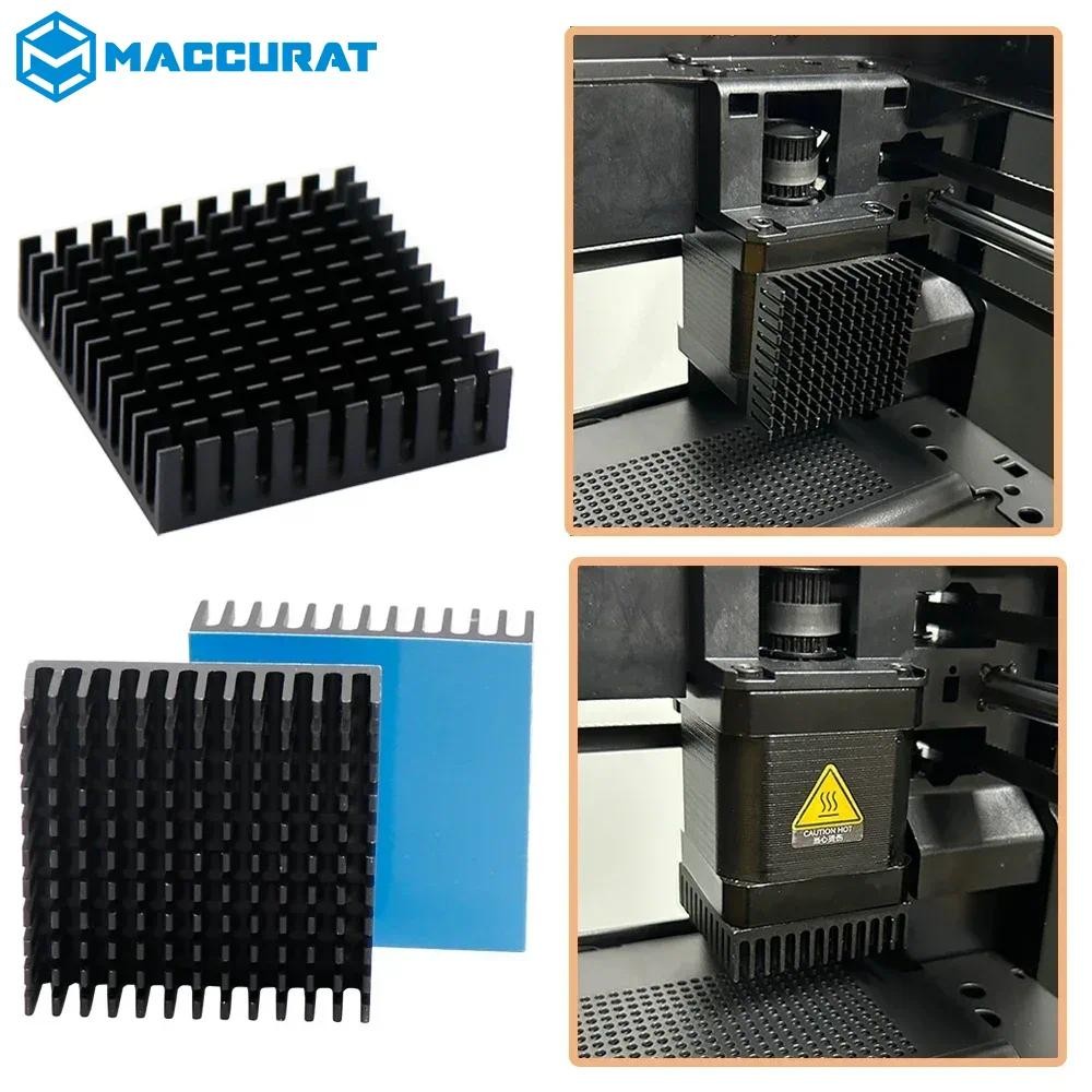 1/2/3/4pcs 3D ชิ้นส่วนเครื่องพิมพ์ฮีทซิงค์อลูมิเนียม Cooling ความร้อนหม้อน้ํากระจายความร้อนสําหรับ Nema17 42 Stepper มอเตอร์ 40x40x11 มม.