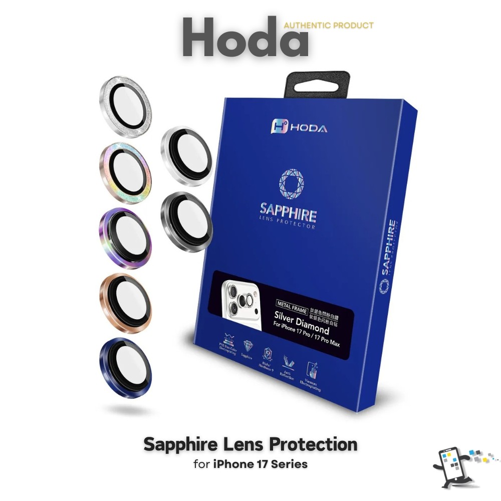 Hoda Sapphire Lens Protection, กระจกเลนส์​สำหรับ iPhone 17 Pro Max และ iPhone 17 Pro