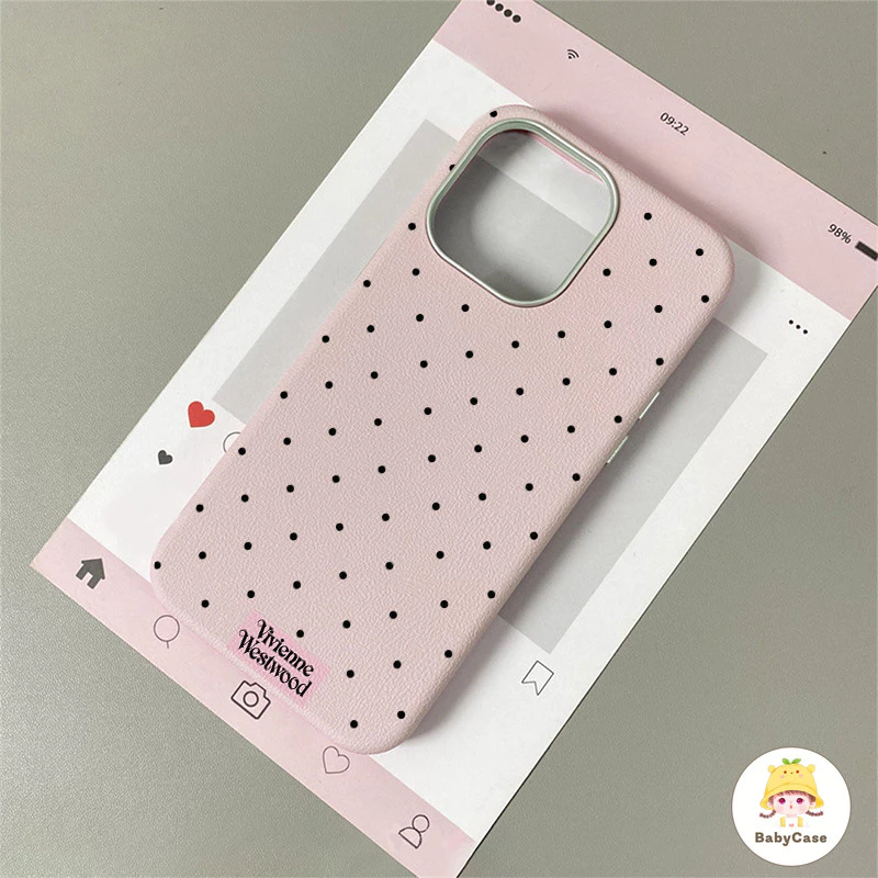 เคสไอโฟน 11 สำหรับ iPhone 17 16 14 15 12 13 Pro Max 16 15 7 8 14 Plus X XR XS SE2 SE3 ปกหนังลายจุดสีสันสดใสน่ารัก thumbnail 5
