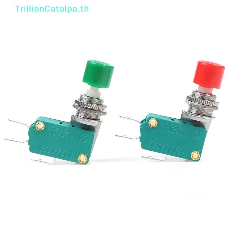 TrillionCatalpa DS-438 Momentary Red/Green Push button Actuator Micro Limit Switch push button TH