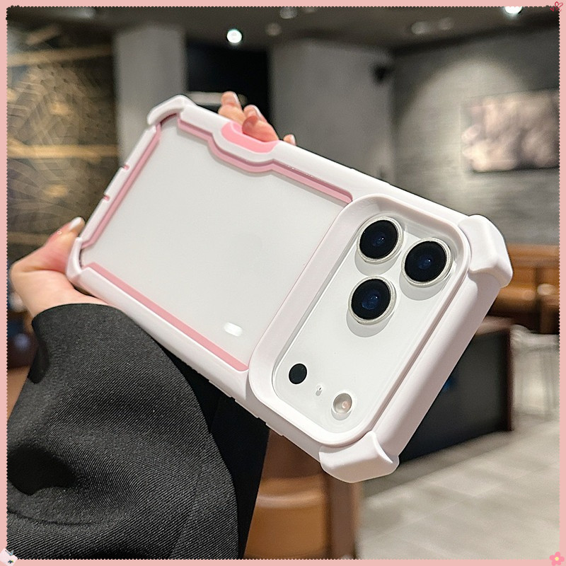 เคสโทรศัพท์โครงสร้างสองชั้นสําหรับIPhone 17 16 15 14 Pro max/Plus 17 Air Soft Edgeรวมทุกอย่างฝาครอบป้องกันถุงลมนิรภัยเปลือกโปร่งใสถุงลมนิรภัย