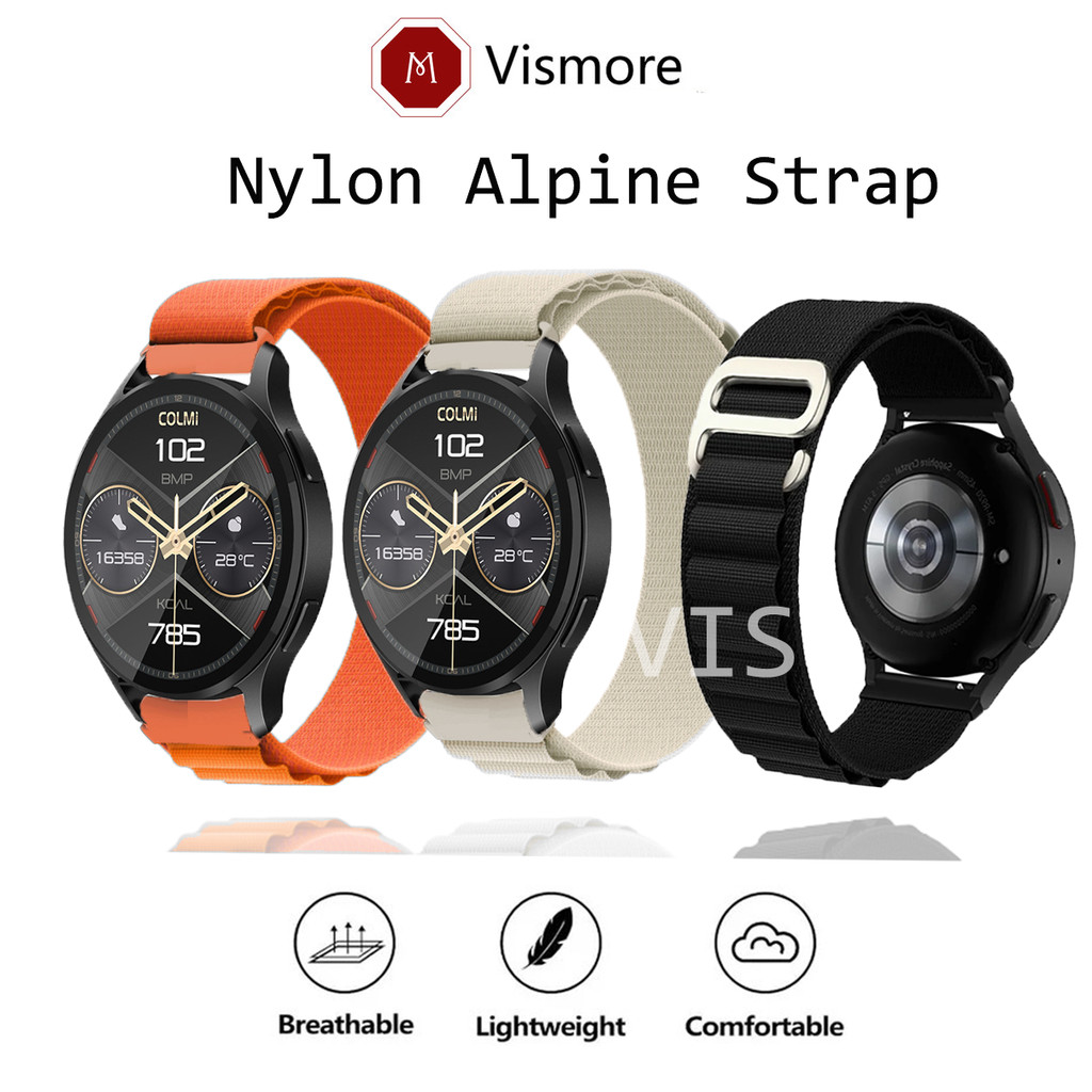 20 มม.22 มม.ไนลอน Alpine สําหรับ COLMI P60/P68/P78/P82/P8/P9/P28/P73/P76/P81 Plus Pro Land 2S/C81/C8