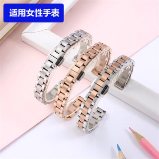 สแตนเลส 3 อัญมณีผีเสื้อ สายนาฬิกาข้อมือสําหรับ Apple Watch ขนาดเล็ก สีเขียว 10/12/14/16/18/20/22 มม.