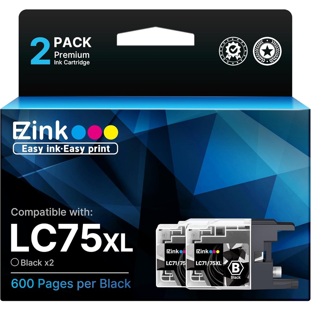 EZ หมึกตลับหมึกสําหรับ Brother LC-75 XL LC75 XL LC-71 XL LC71XL ผลผลิตสูงเข้ากันได้กับ MFC-J6510DW M