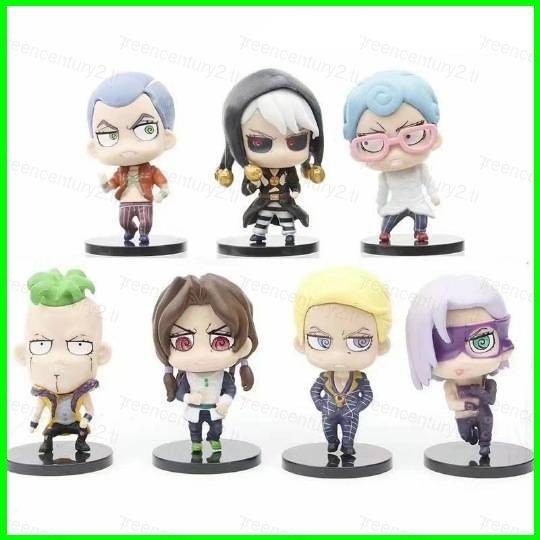 GC 7pcs JoJos Bizarre Adventure Action Figure Hitman ทีม Risotto Nero Ghiacio Illuso Pesci ตุ๊กตาของ