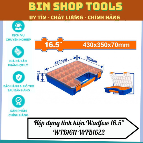 กล่องชิ้นส่วน Wadfow 16.5 นิ้ว WTB1611 WTB1622 ทําจากพลาสติก PP