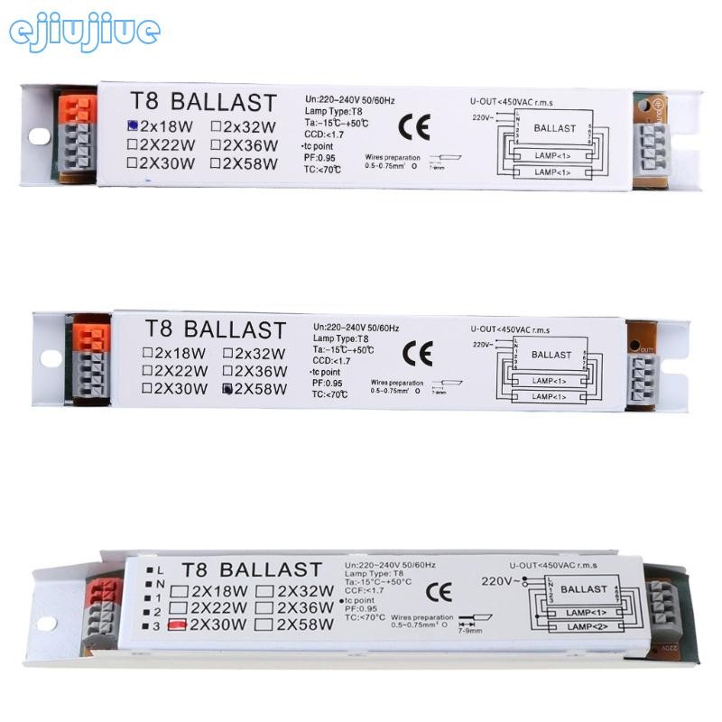 Cc 18 30 58W T8 บัลลาสต์อิเล็กทรอนิกส์เริ่มต้นทันทีไฟตั้งโต๊ะบัลลาสต์เรืองแสง