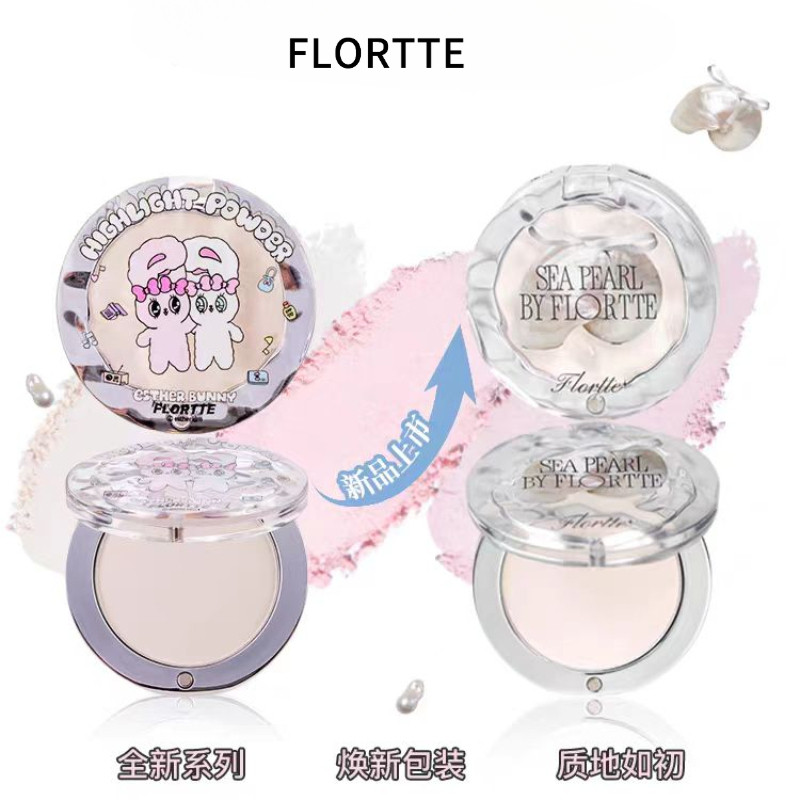 FLORTTE Monochrome Highlighter Brightens คอนทัวร์หน้าและปกปิดน้ําตา Groove