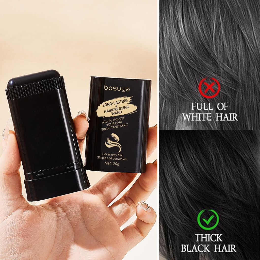 ย้อมผม สีดำ สีชั่วคราว ปกปิดผมหงอก เครื่องมือจัดแต่งทรงผม สีขาว TH จัดส่งที่ไทย NEW