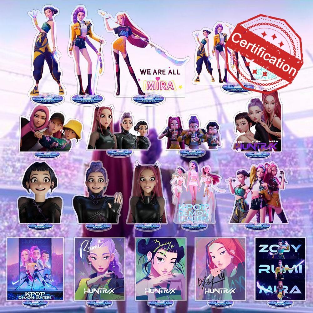 Kpop<demon Hunters> ขาตั้งอะคริลิคKpop Demon Huntersเดสก์ท็อปตกแต่งป้ายสถานีU8n2