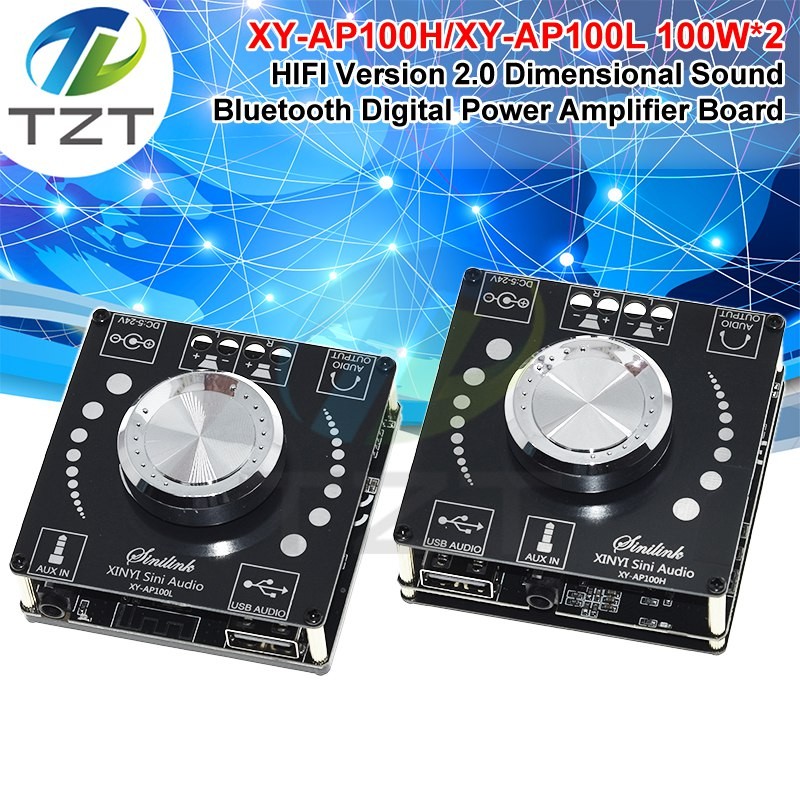 XY-AP100H 100W + 100W Dual TPA3116D2 บลูทูธ 5.0 สเตอริโอดิจิตอลเครื่องขยายเสียง AMP AMP AMP Amplific