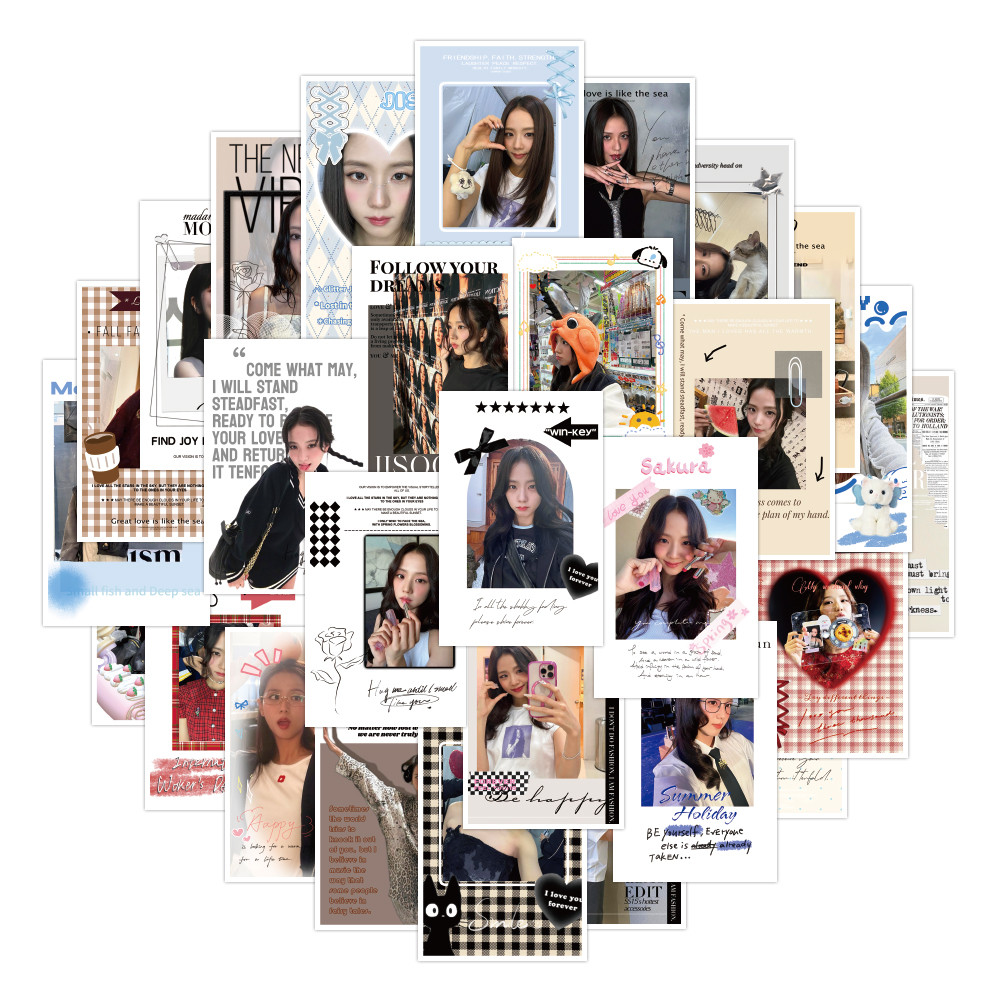 สติ๊กเกอร์ K-Pop Jisoo Merch 30 ชิ้น - สติ๊กเกอร์ตกแต่ง DIY สําหรับกระเป๋าเดินทาง, เคสแท็บเล็ตและขวด