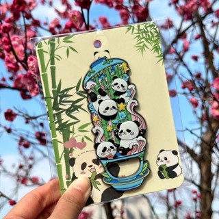 เฉิงตูวัฒนธรรมสร้างสรรค์แพนด้าดอกไม้ที่เปิดขวดตู้เย็นสติกเกอ…