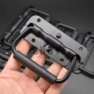 มือจับสปริงเปลือยดำ( ราคา 1ตัว) แบบไม่มีสกรู ที่จับแบบพับได้ 100mm ตู้ลำโพงDiy
