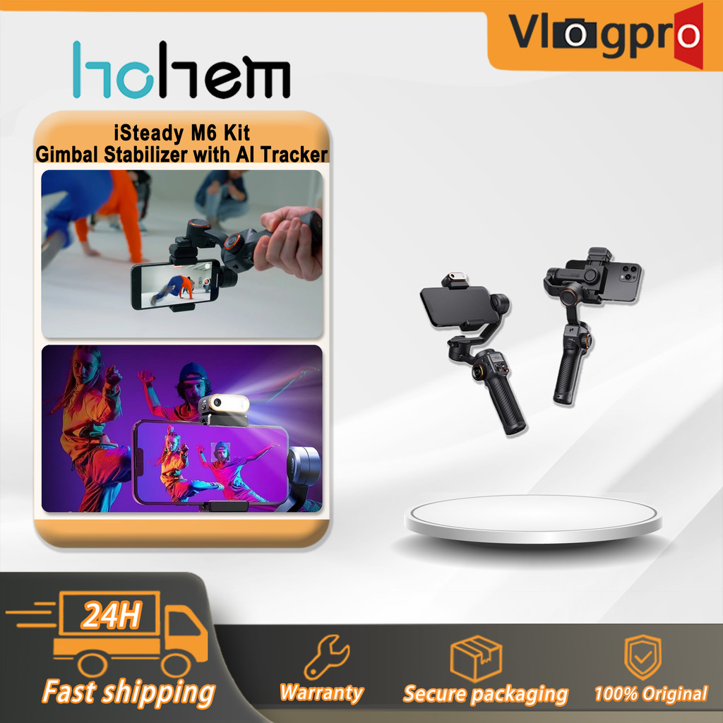 Hohem iSteady M6 Kit Gimbal Stabilizer พร้อม AI Tracker,Gimbal โทรศัพท์ 3 แกนสําหรับโทรศัพท์