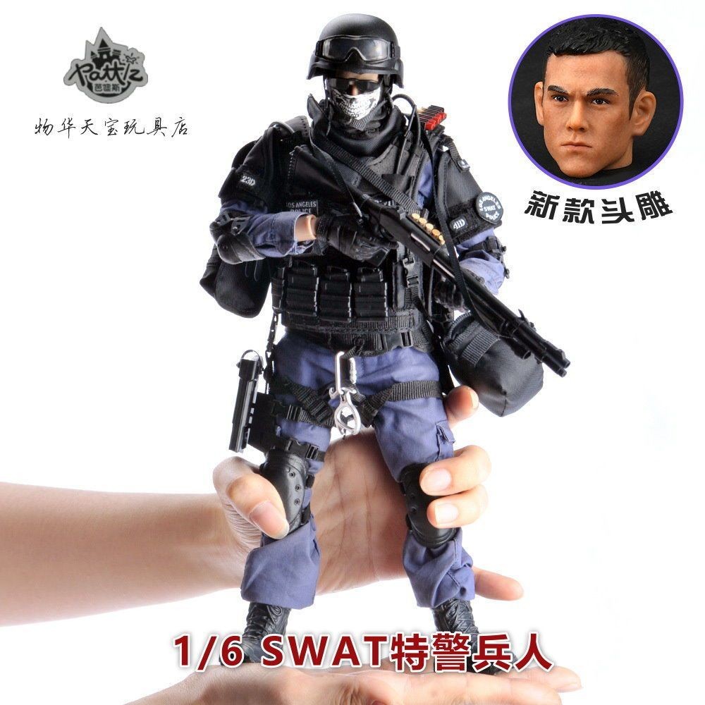 [คลังสินค้าพร้อม] คลังสินค้าพร้อม 1/6 SWAT SWAT Force Soldier Model Striker ตํารวจชุดของเล่นเคลื่อนย