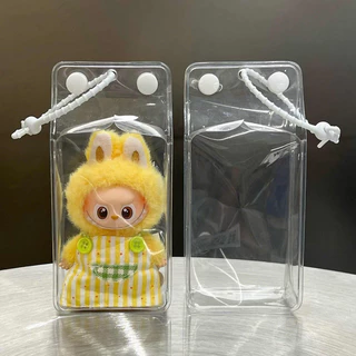 สําหรับ Labubu 4.0 The Monsters Pin สําหรับ Love Series โปร่งใสขาออกกระเป๋าป้องกันสําหรับ labu V4 อุปกรณ์เสริม
