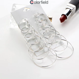 Colorfield ชุดต่างหูสตั๊ดS925 แฟชั่น เข้ากับทุกการแต่งกาย เรียบง่าย ไม่ทําให้แพ้ง่าย สำหรับผู้หญิง-COD💖