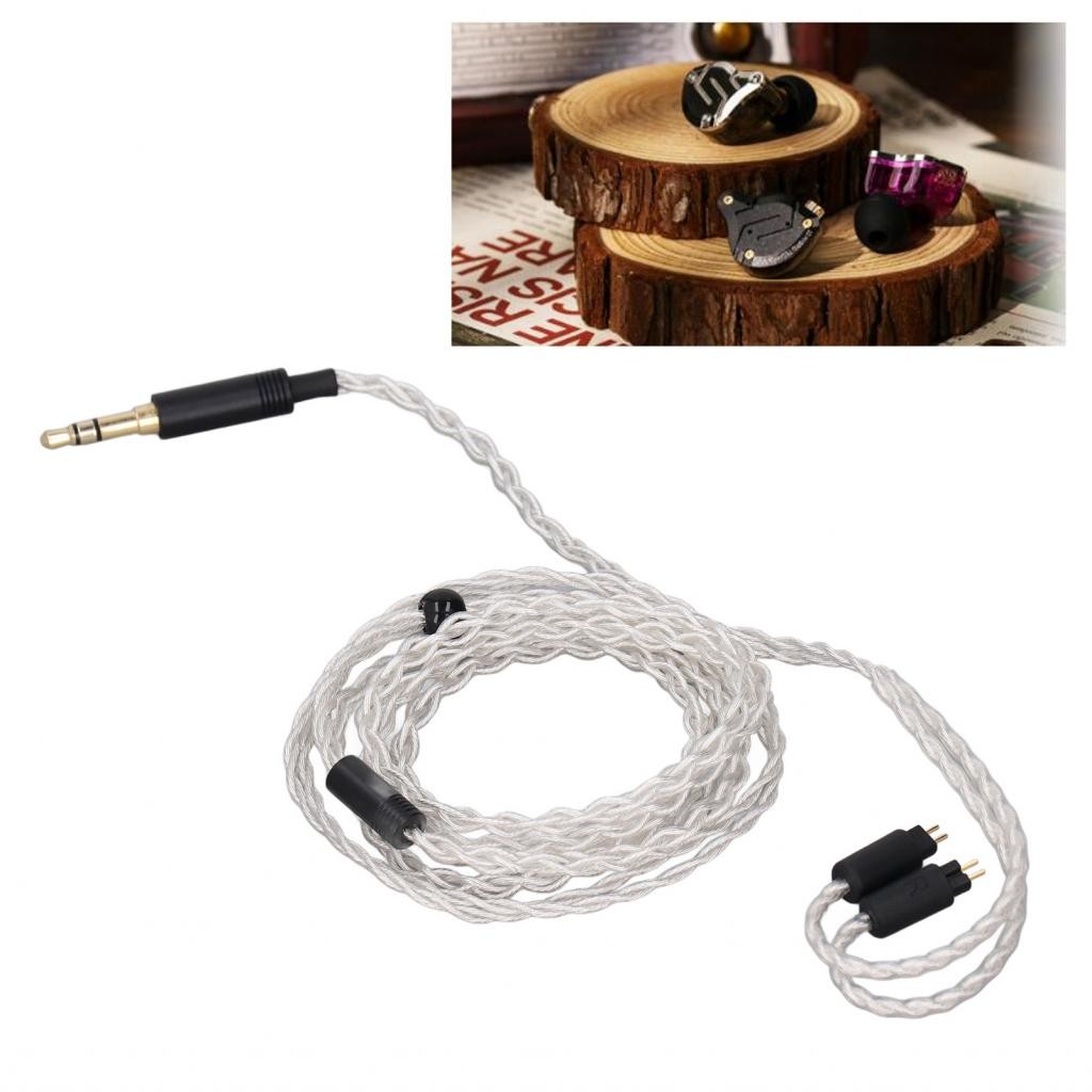 Hahao-ph 3.5 มม.ถึง 2 ขา 0.78 มม.สายหูฟังเงินทองแดงเสียงสําหรับ TFZ QDC พร้อม ZSN Pro KBEAR KS1 UE C