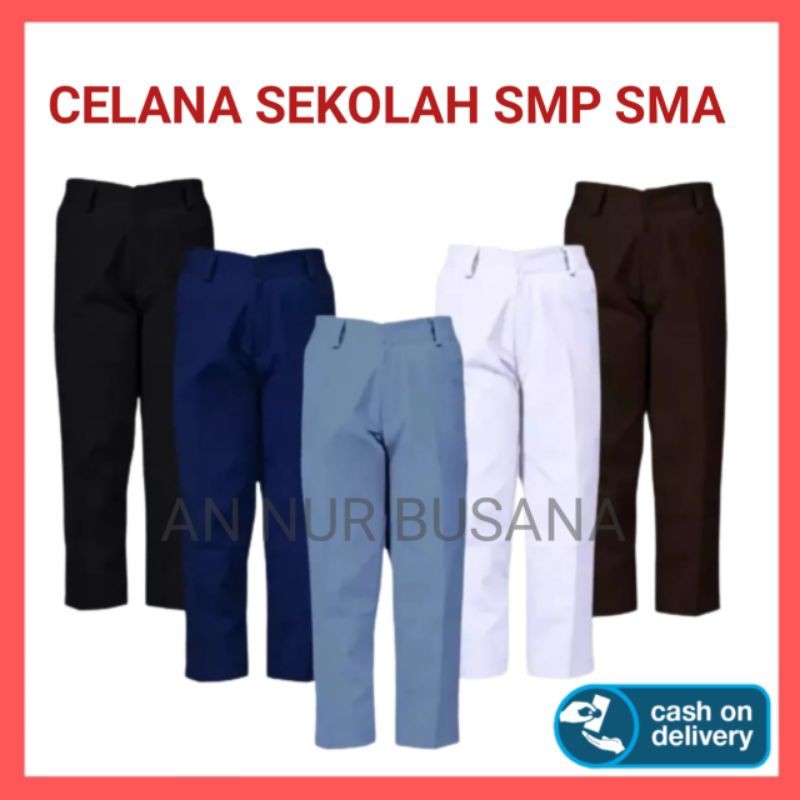 ALIBAXSTORE SCHOOL UNIFORM JUNIOR HIGH SCHOOL HIGH SCHOOL PANTS BLUE GREY LONG