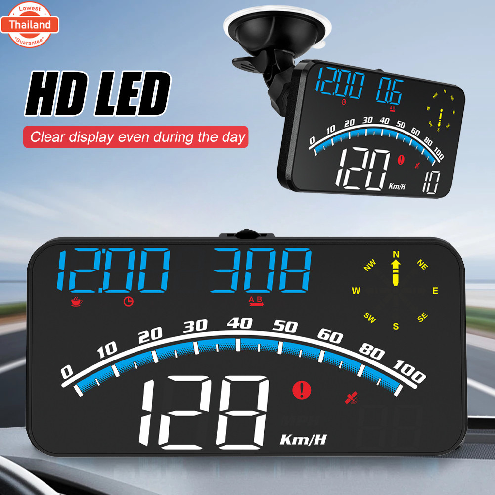 Auto HUD Head Up Display GPS Beidou Car Hud Speedometer Compass Altitude Car Projetor Over Speeding 