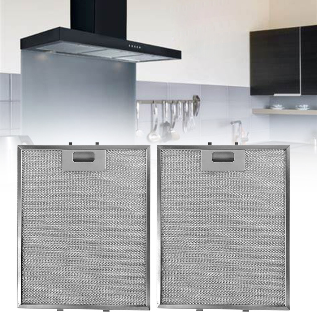 Ilisland2Pcs Range Hood Filter Range Hood Grease Filter Kitchen Range Hood Breathable Aluminium Rang