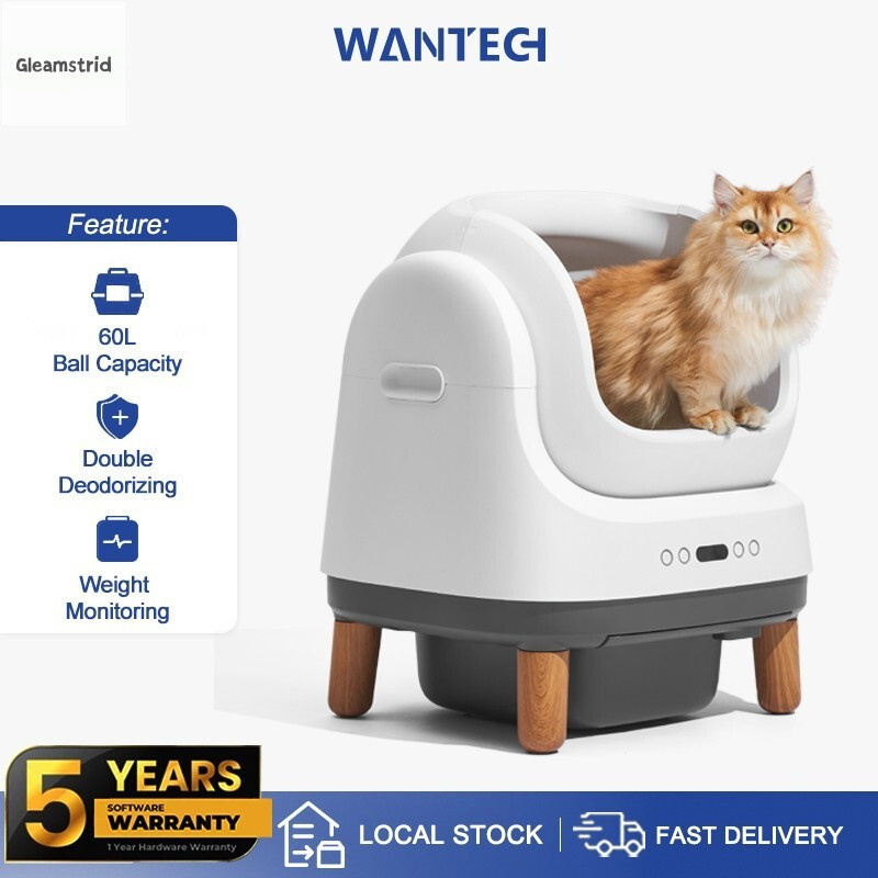 Gleamstrid SG Stock/รับประกัน 5 ปีกล่องครอกแมวอัตโนมัติกล่องครอกแมว APP WiFi ToiletHT99 H2PJ