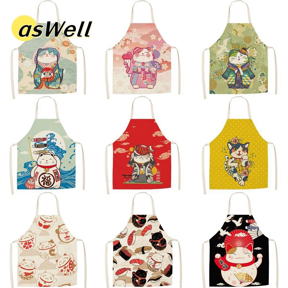 ASWELL Pinafore แมวทําความสะอาดผ้าฝ้ายในครัวเรือน