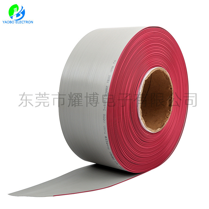 UL2651 OKI สายแบนสีเทา 28AWG 2-64 Core พร้อมสต็อก 1.27 สายแบน Pitch Test