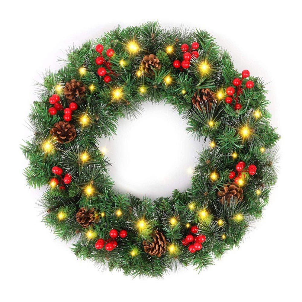 Christmas Wreath Rattan 45cm Christmas Decoration Wreath Door Hanging Scene