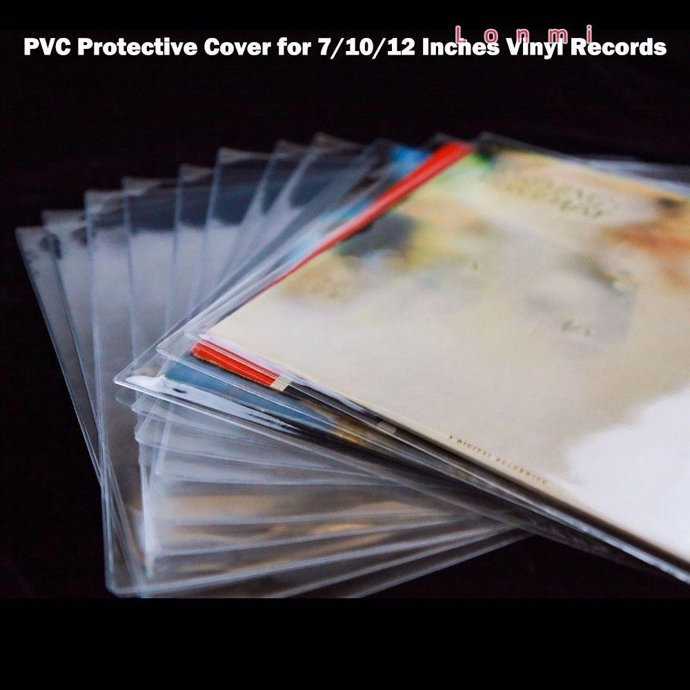 LONMI Vinyl Records Sleeve, หนา 7/10/12 นิ้ว LP Record Cover, ที่มีประโยชน์ Resealable Record Storag