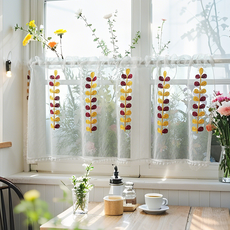 แนะนำ ผ้าม่าน ผ้าม่านครึ่งหน้าต่าง หลากหลายรูปแบบ ผ้าม่านลายสก็อตแบบสั้น ในครัว ครึ่งหน้าต่าง สไตล์มินิมอล ราคาพิเศษ มีเก็บเงินปลายทาง