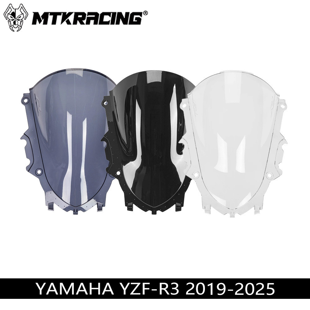 เหมาะสําหรับ Yamaha YZR-R3/R25 19-24 ดัดแปลงเฉพาะด้านหน้ากระจก Deflector อุปกรณ์เสริมกระจกหน้ารถ