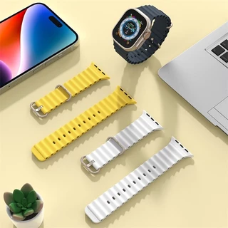สายรัดซิลิโคนสำหรับ for IWatch Apple Watch Ultra / SE 3 2 Series 11 10 9 8 7 6 5 4 49 46 45 44 42 41 38 มม