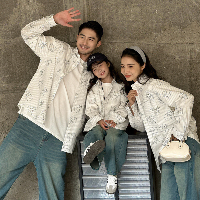 [RICONINI] ชุดเสื้อผ้าสไตล์เกาหลี สำหรับฤดูใบไม้ผลิและใบไม้ร่วง ดีไซน์เฉพาะตัว เสื้อผ้าแฟชั่นสำหรับแม่ลูกและครอบครัว - รูปที่ 2